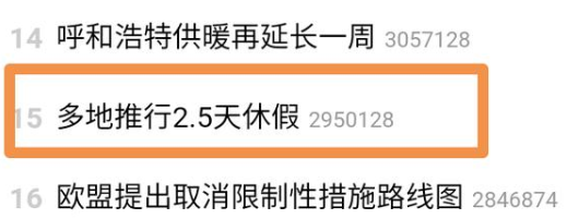 关于实施2.5天假期的看法，时间多搞点副业才是硬道理